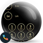 theme dialer black gold android application logo